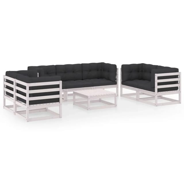 vidaXL 8-Tlg Garten-Lounge-Set mit Kissen Kiefer Massivholz 3076505
