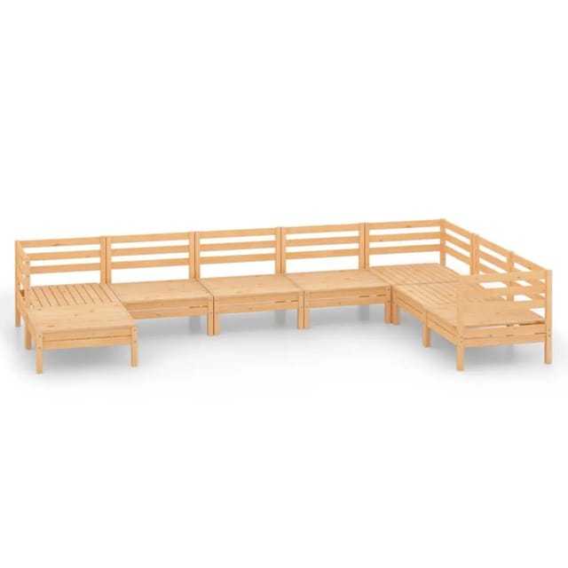 vidaXL 8-Tlg Garten-Lounge-Set Massivholz Kiefer 3082984
