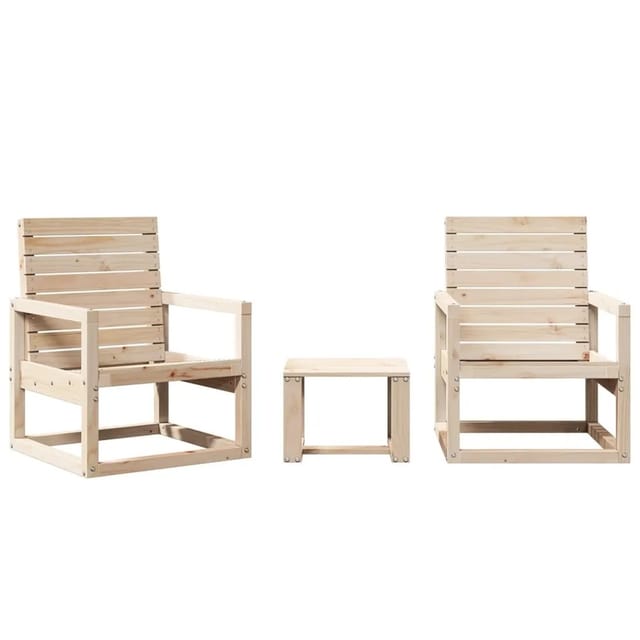 vidaXL 3-Tlg Garten-Lounge-Set Massivholz Kiefer 832552