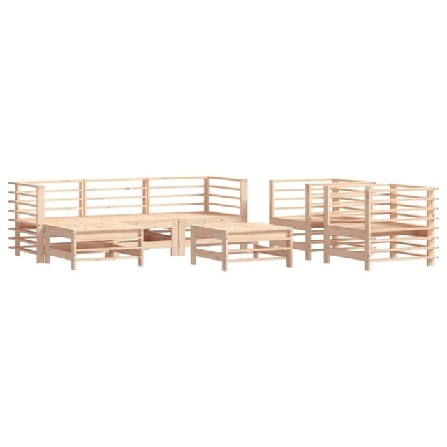vidaXL 7-Tlg Garten-Lounge-Set Massivholz Kiefer 3186263