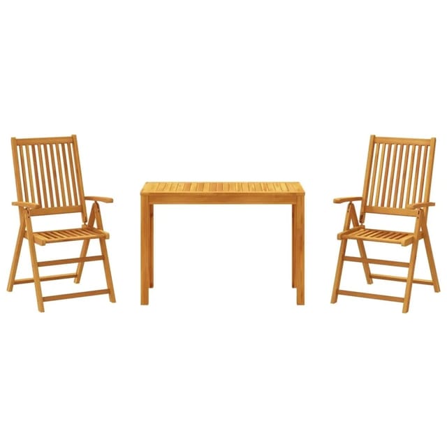 vidaXL 3-Tlg Garten-Essgruppe Massivholz Akazie 3295254