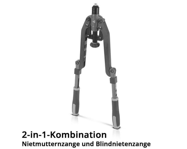 STAHLWERK Nietmuttern- und Blindnietenzangen Set 85-teilig 2-in-1-Nietzange