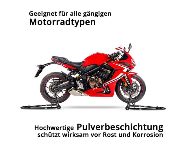 STAHLWERK Motorrad-Montageständer mit 450 KG Tragkraft Universal-Motorradständer