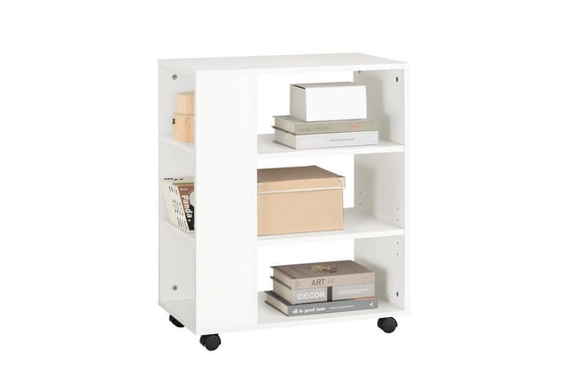 SoBuy Druckertisch Rollcontainer Beistelltisch für Büro und Arbeitszimmer Weiß FBT68-W