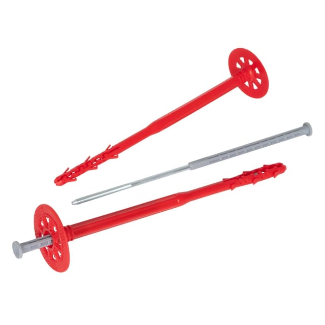 Protektor Dämmstoffdübel 100 Stück Ø10x300mm mit Stahlnagel für WDVS
