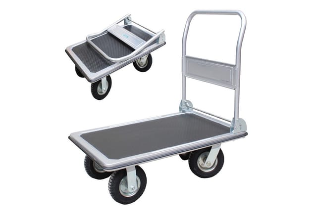 TRUTZHOLM Plattformwagen 300 kg Luftbereift Transportwagen