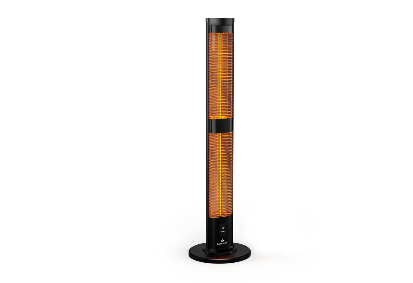 Blumfeldt BlazeTower Standheizer 3000 W Außenbereich 3 Heizstufen IP45 Fernbedienung Timer Schwarz Bild 5