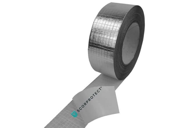 Scorprotect Alu Klebeband 48 MM X 50 M Mit Glasgelege Für Rohrisolierung Lamellenmatten Alukaschiert