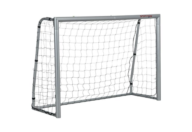 SPORTNOW Fußballtor PE Stahl Grau 240L x 85B x 160H cm