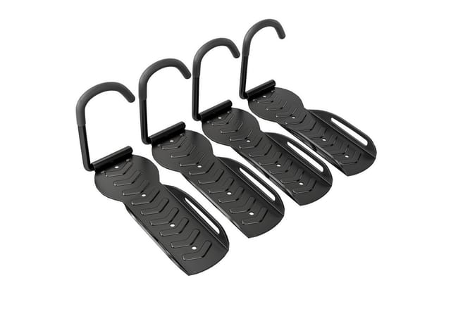 SPORTNOW Fahrrad Wandhalterung Metall Schwarz 25,5L x 10,5B x 4H cm