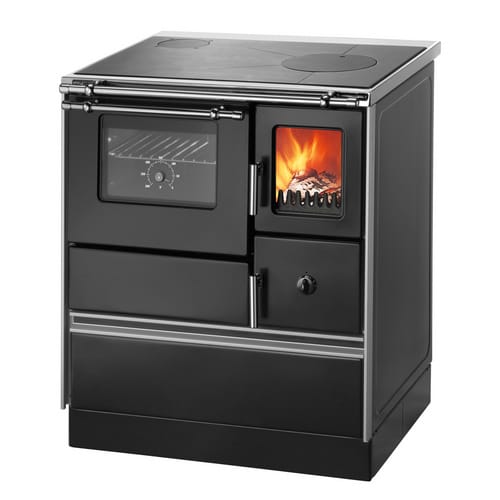 Westminster Küchenherd K76F-70 Stahl Backfach Links Schwarz 7,6 kW