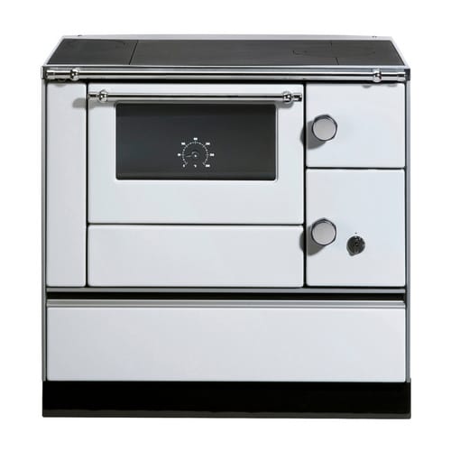 Westminster Küchenherd K76-90 Stahl Backfach Links Weiß 7,3 kW