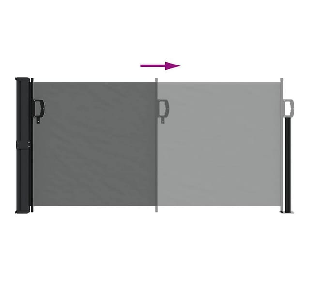 furnicato Seitenmarkise Ausziehbar Anthrazit 100x300 cm