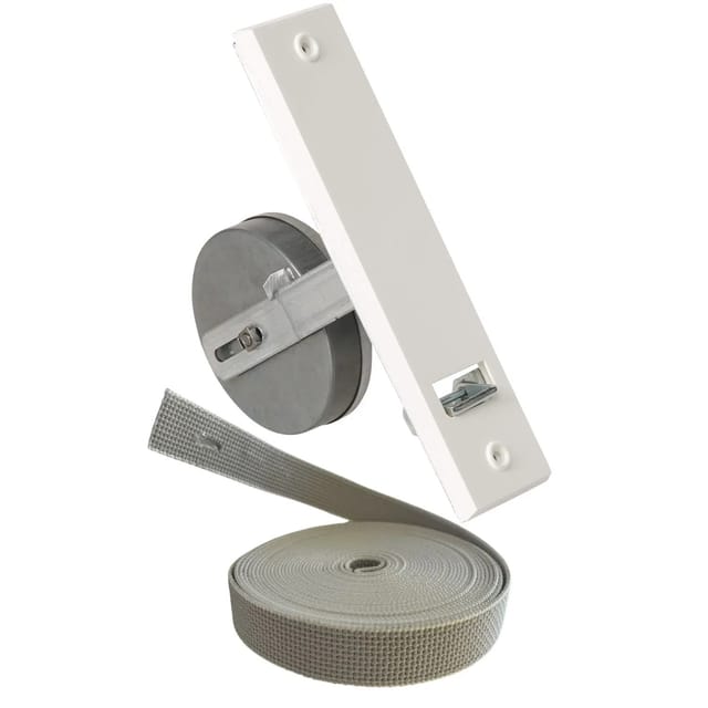Rollwin Rolladen Gurtwickler Unterputz 185mm Lochabstand Mit 7m Gurt 23mm Rolladengurt Weiß Rollo Wickler Mit Abdeckblende Rollladen Aufwickler