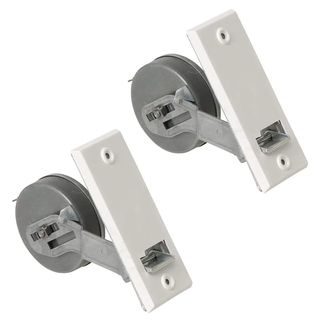 Rollwin 2x Rolladen Gurtwickler Unterputz 105mm Lochabstand Weiß Ohne Gurt Für 23mm Rolladengurt Geeignet Rollo Wickler Mit Abdeckblende