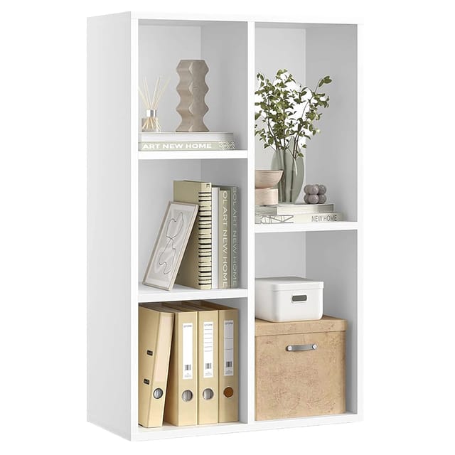 Songmics Bücherregal Custos 5 Fächer Weiß