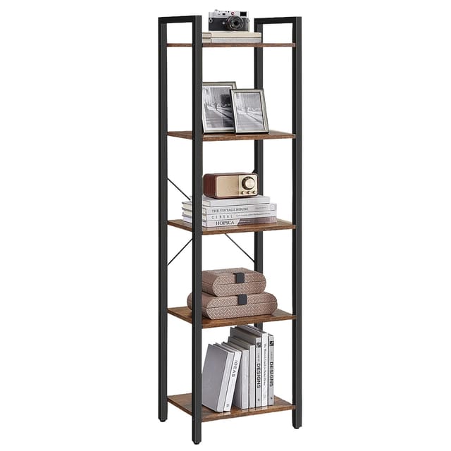 Songmics Regal Barnet 5 Ebenen 30 x 40 x 153 cm Braun-Schwarz