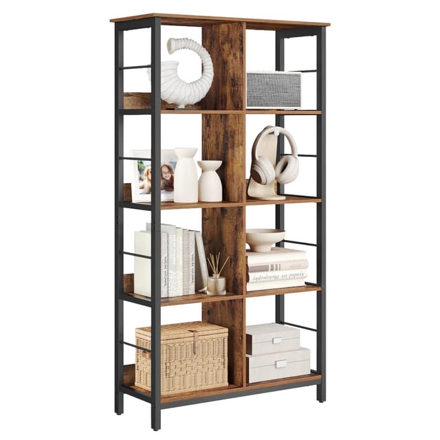 Songmics Regal Barnet 4 Ebenen 33 x 8 x 149 cm Braun-Schwarz