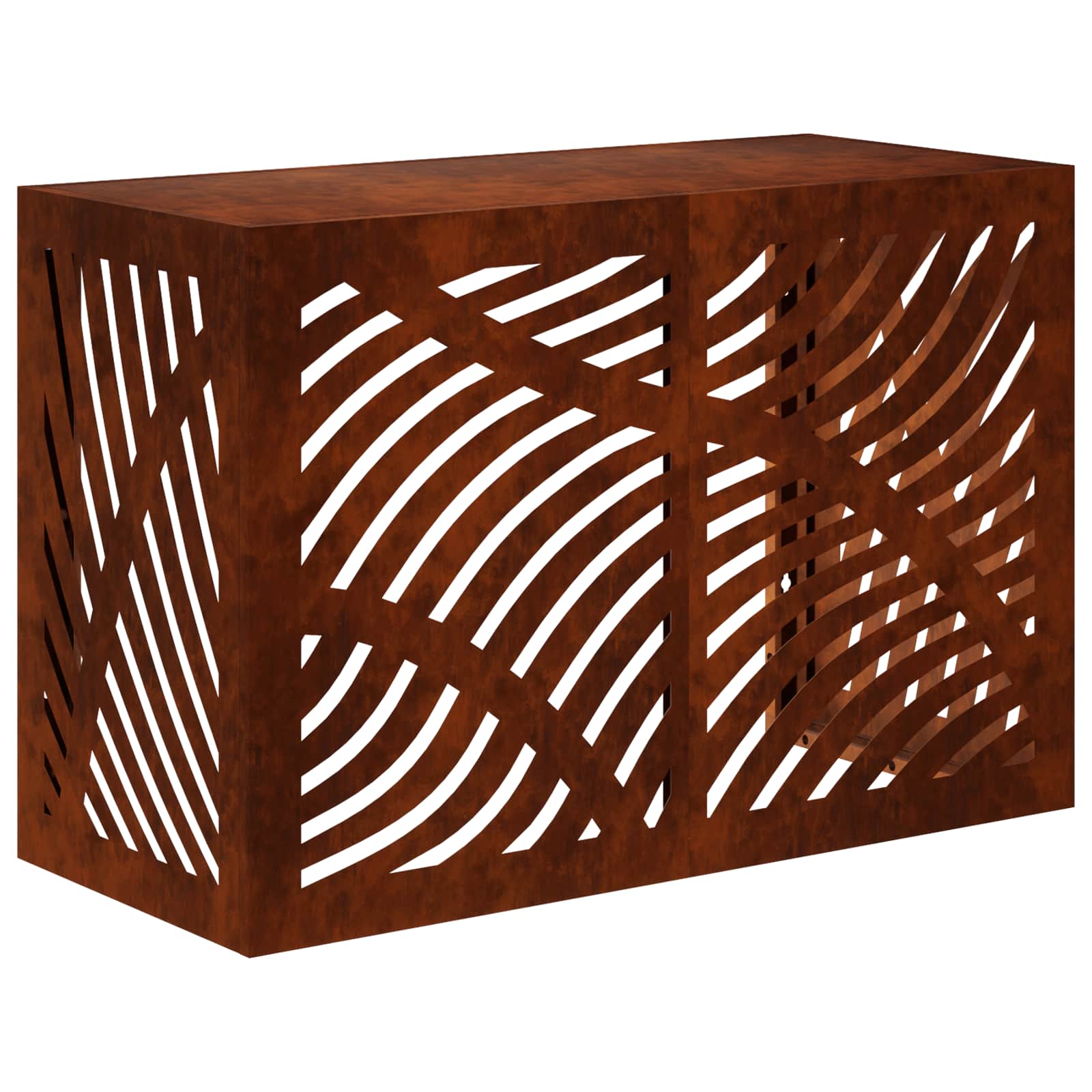 Klimaanlagenabdeckung Rostoptik 90 X 40 X 60 Cm Wetterfeststahl Vidaxl
