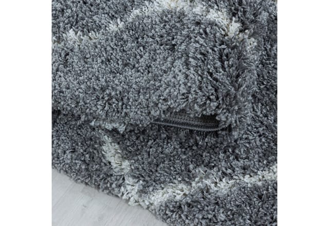 Ayyildiz Hochflorteppich Alvor 3401 Grau Ø 160 cm