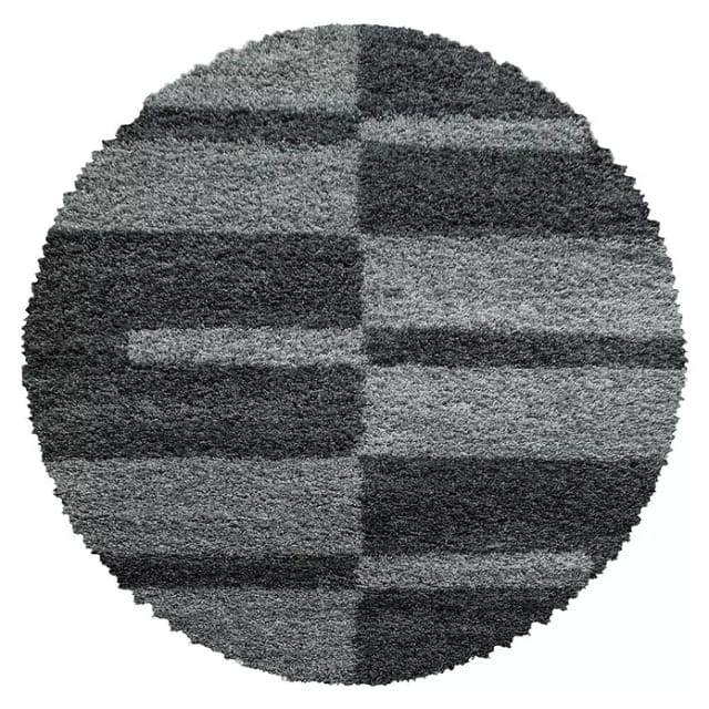 Ayyildiz Hochflorteppich Gala 2505 Grau Ø 80 cm