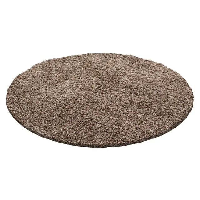 Ayyildiz Hochflorteppich Life 1500 Mokka Ø 200 cm