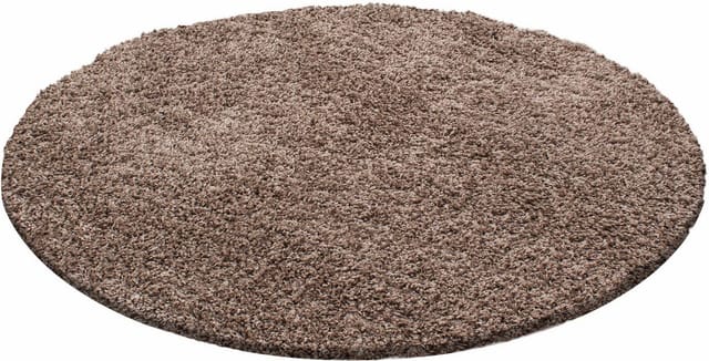 Ayyildiz Hochflorteppich Life 1500 Mokka Ø 80 cm