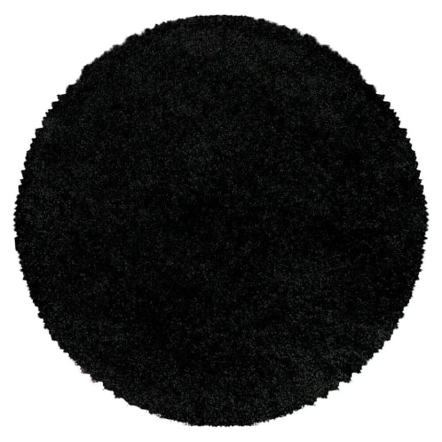 Ayyildiz Hochflorteppich Sydney 3000 Schwarz Ø 120 cm