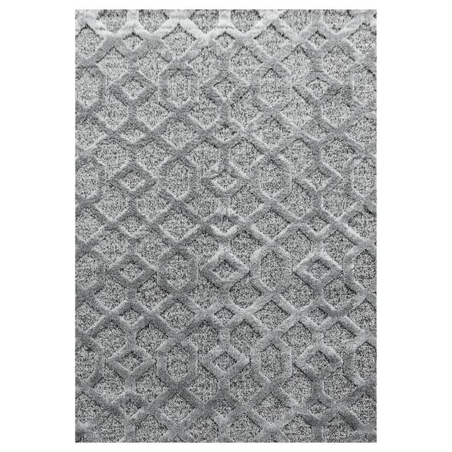 Ayyildiz Hochflorteppich Pisa 4702 Grau 280 cm x 370 cm