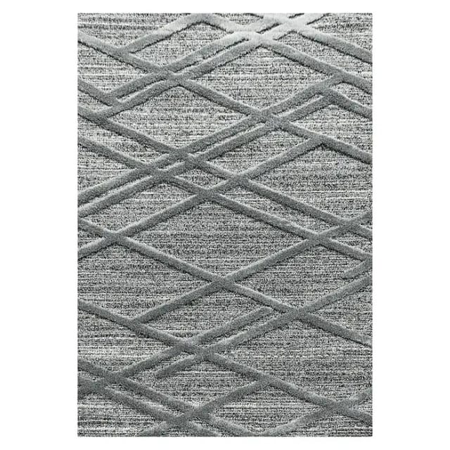 Ayyildiz Hochflorteppich Pisa 4706 Grau 80 cm x 150 cm