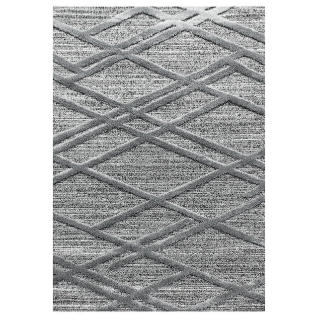 Ayyildiz Hochflorteppich Pisa 4706 Grau 120 cm x 170 cm