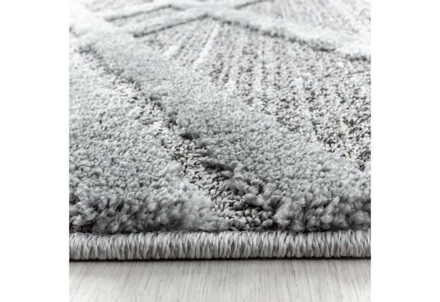 Ayyildiz Hochflorteppich Pisa 4706 Grau Ø 80 cm
