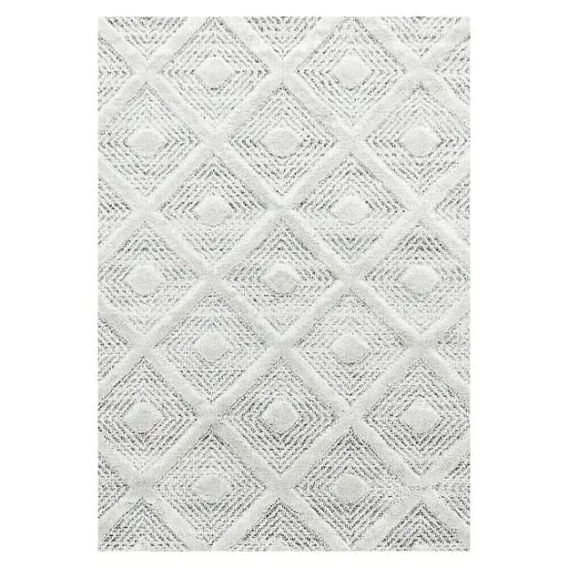 Ayyildiz Hochflorteppich Pisa 4707 Grau 60 cm x 110 cm