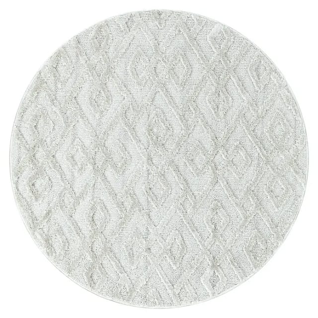 Ayyildiz Hochflorteppich Pisa 4708 Creme Ø 80 cm