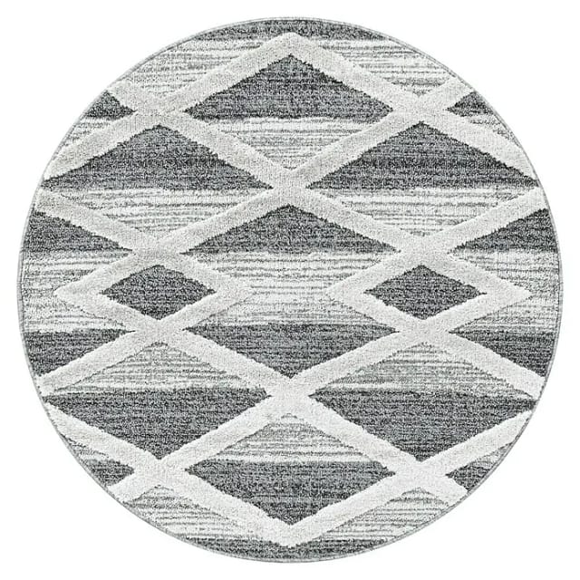 Ayyildiz Hochflorteppich Pisa 4709 Grau Ø 160 cm