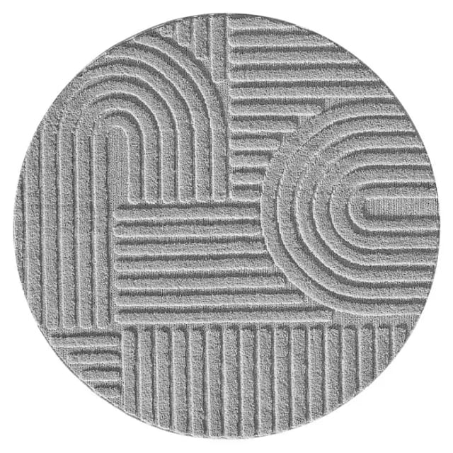 Ayyildiz Kurzflorteppich Art 1121 Silber Ø 160 cm