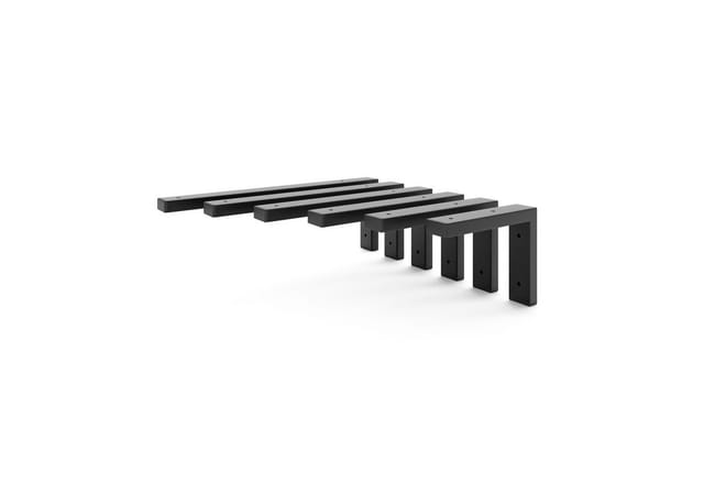 HEVVA Schwerlast Regalhalterung MAIN 15 cm Tief 2er Set Schwarz