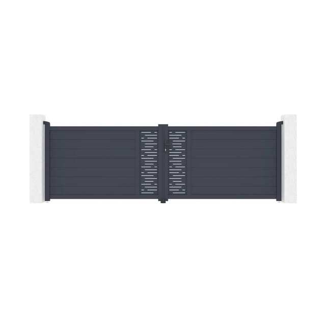 Casanoov Drehtor Arlberg 400x120cm Aluminium Grau & Tanker B250 Motorisierung