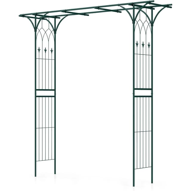 Costway Rosenbogen Metall Torbogen Garten 205x52x205cm Grün