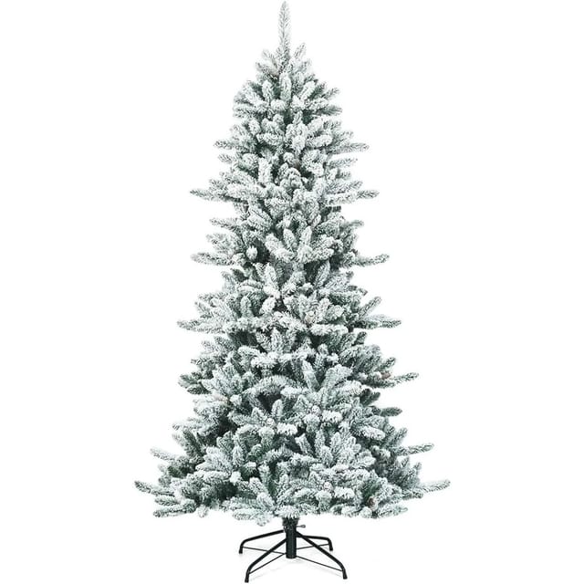 Costway Künstlicher Weihnachtsbaum 210cm Bleistiftbaum 1108 Spitzen