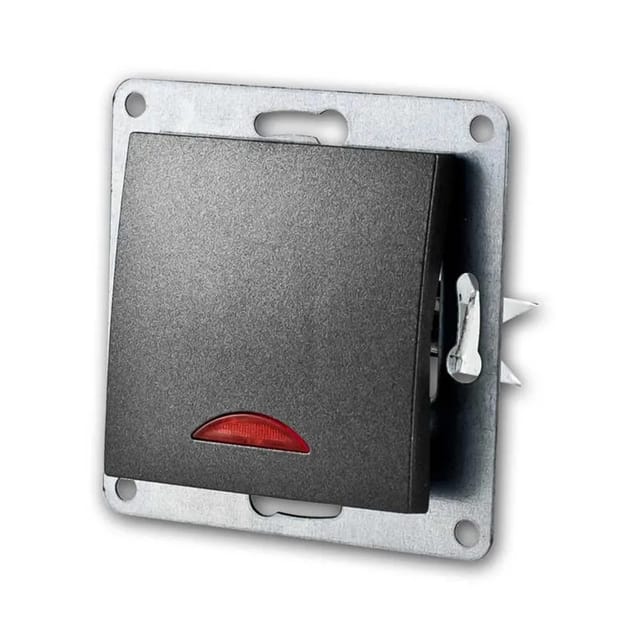 McPower FLAIR Schalter Anthrazit 250V10A Kontroll Leuchte