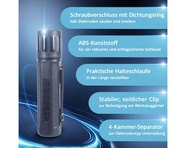 STAHLWERK 60 Stabelektroden AWS E6013 RR mit wasserfestem Elektrodenköcher