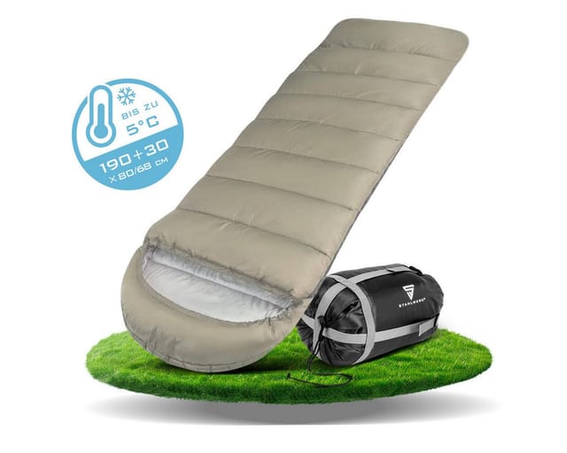 STAHLWERK Schlafsack SB 600 ST Outdoorschlafsack 5 Grad C Füllung 330G Pro M2