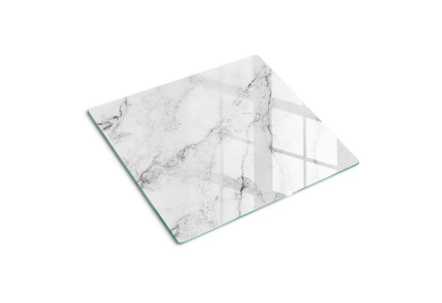 Tulup Herdabdeckplatte 60x52 cm Glas-Servierbrett Küchenutensilien Schutzplatte Spritzschutz Abdeckung Marmor