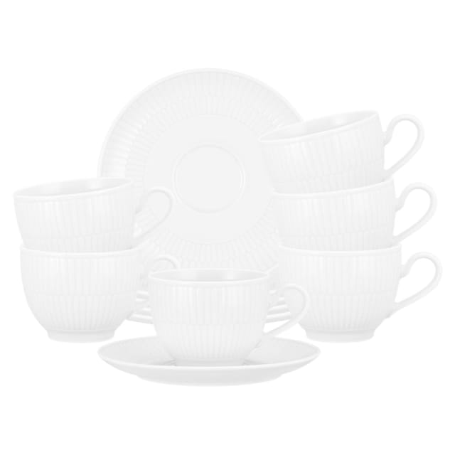 Seltmann Weiden Amina Kaffeetasse mit Untertasse 250 ml 6er Set Weiß