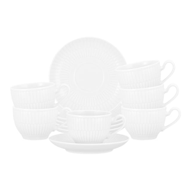 Seltmann Weiden Amina Espressotasse mit Untertasse 100 ml 6er Set Weiß