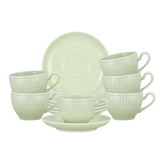 Seltmann Weiden Amina Espressotasse mit Untertasse 100 ml 6er Set Seladon