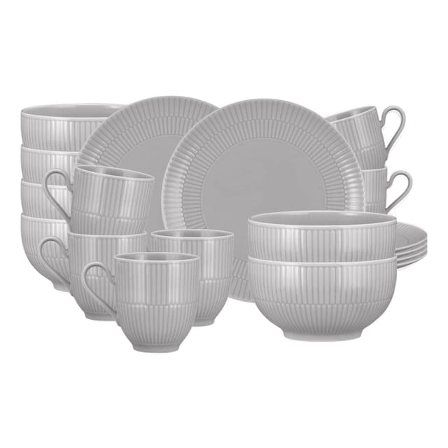 Seltmann Weiden Amina Frühstücks-Set 18-teilig Silbergrau