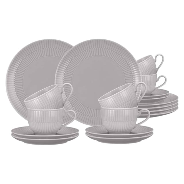 Seltmann Weiden Amina Kaffeeservice 18-teilig Silbergrau