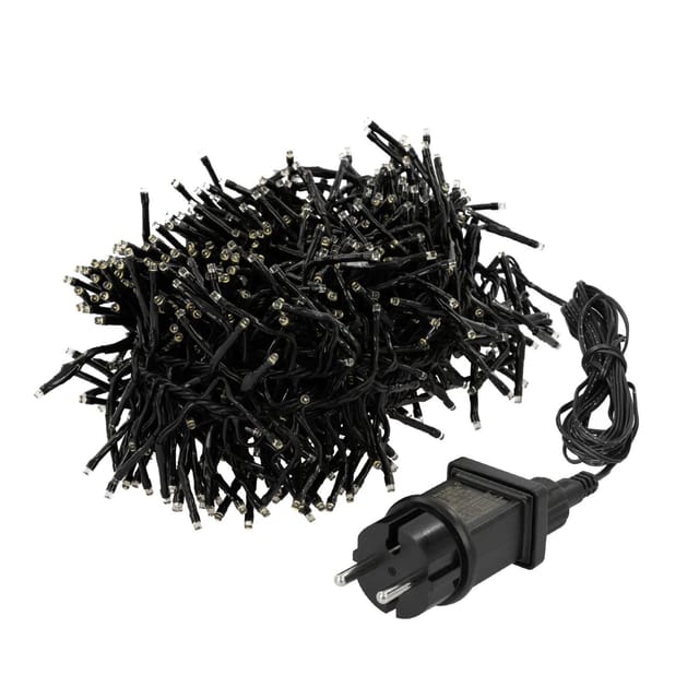 ECD Germany LED Cluster Lichterkette 5,5m 768LED Warmweiß Timer 8 Modi